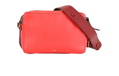 Camera Bag, £175, Handbags, Red, Leather, Front view